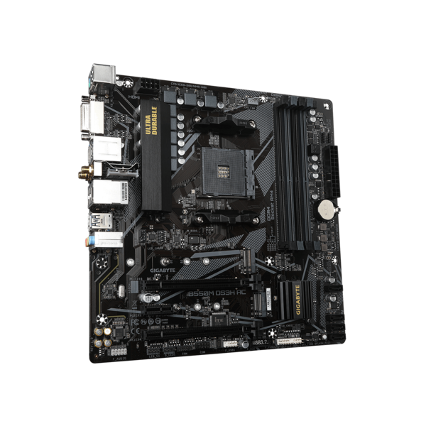 GIGABYTE Alaplap AM4 B550M DS3H AC AMD B550, mATX