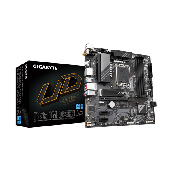 GIGABYTE Alaplap S1700 B760M DS3H AX INTEL B760, mATX