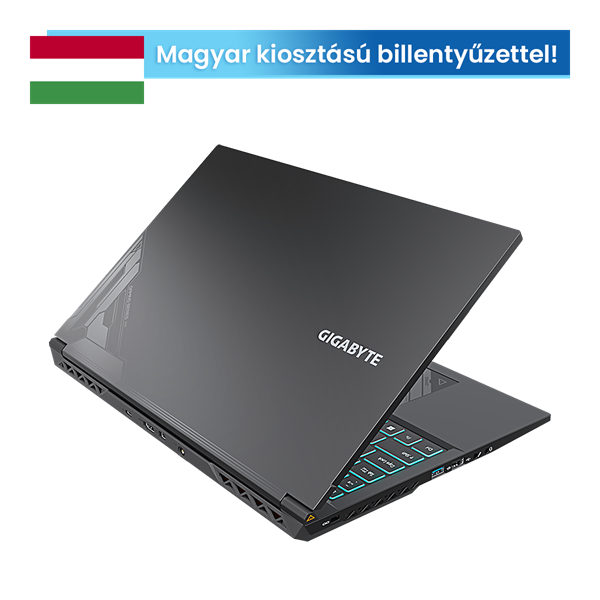 GIGABYTE G5 MF 15.6" FHD (IPS/144Hz), Intel Core i7-13620H (10C/4.9Ghz), 16GB, 1TB SSD, RTX 4050, Magyar billentyű