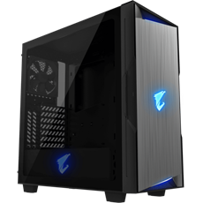 GIGABYTE Ház AORUS C300 Glass, GB-AC300G, Tápegység nélkül, Fekete