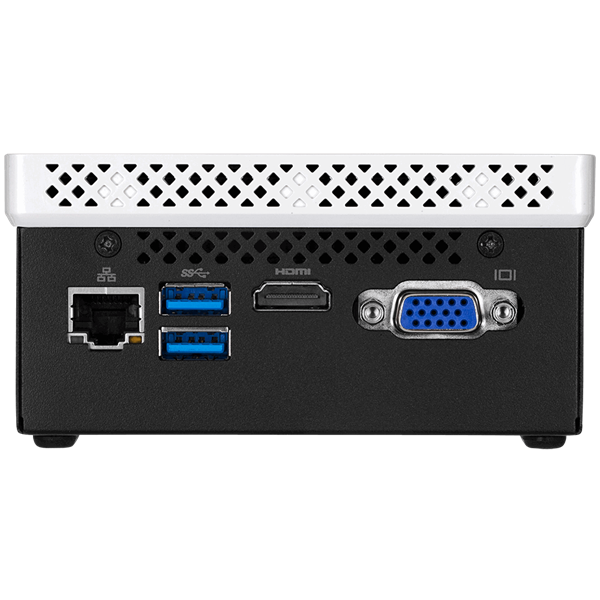 GIGABYTE PC BRIX, Intel Celeron N4000 2.6 GHz, HDMI, D-Sub, LAN, WIFI, Bluetooth, 2.5" HDD hely, USB 3.0