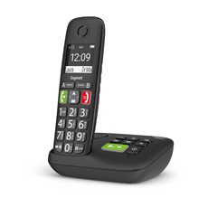 GIGASET ECO DECT Telefon E290A fekete, üzenetrögzítő