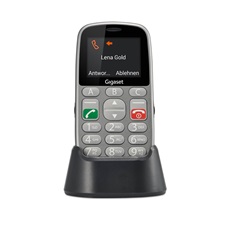 GIGASET GL390 mobiltelefon, idősek számára, Dual SIM, titán-ezüst