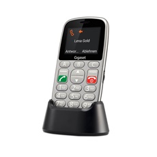 GIGASET GL390 mobiltelefon, idősek számára, Dual SIM, titán-ezüst