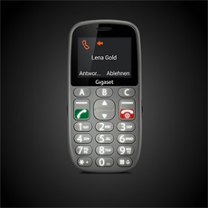 GIGASET GL390 mobiltelefon, idősek számára, Dual SIM, titán-ezüst
