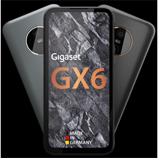 GIGASET GX6 okostelefon, 6,6”, 5G, Bt5.2, NFC, 6/128GB, IP68 víz- és porálló, Dual SIM, Android 12, kivehető akku,fekete