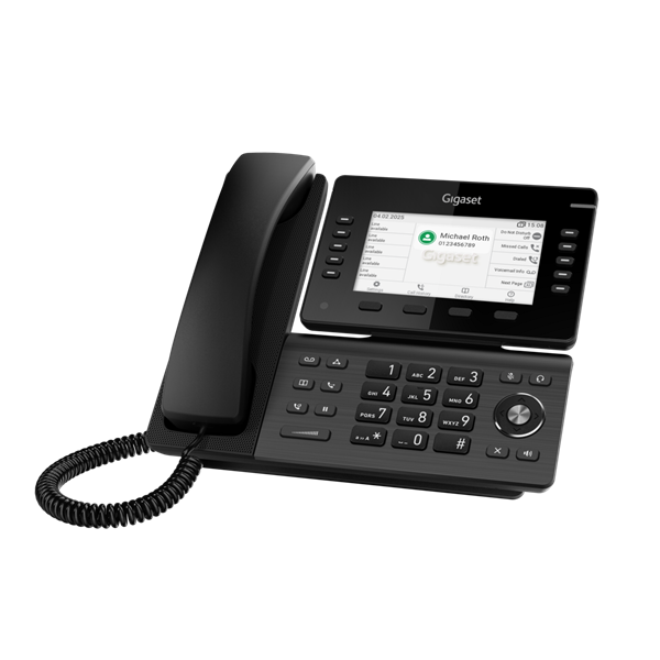 GIGASET P850W IP PRO IP asztali telefon, színes TFT kijelző, 10x LED funkcióbillentyű, HD hang, 2x USB, POE képes