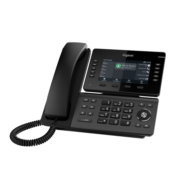 GIGASET P850W IP PRO IP asztali telefon, színes TFT kijelző, 10x LED funkcióbillentyű, HD hang, 2x USB, POE képes