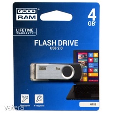 GOODRAM Pendrive 4GB, UTS2 USB 2.0, Fekete