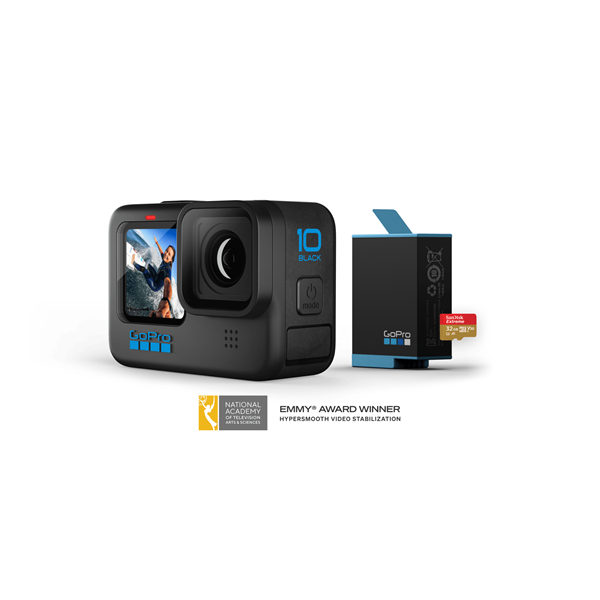 GOPRO Hero 10 Black 101-CN (GP2 processor, 5.3K60 + 4K120 felbontás, HyperSmooth 4.0, vízálló)