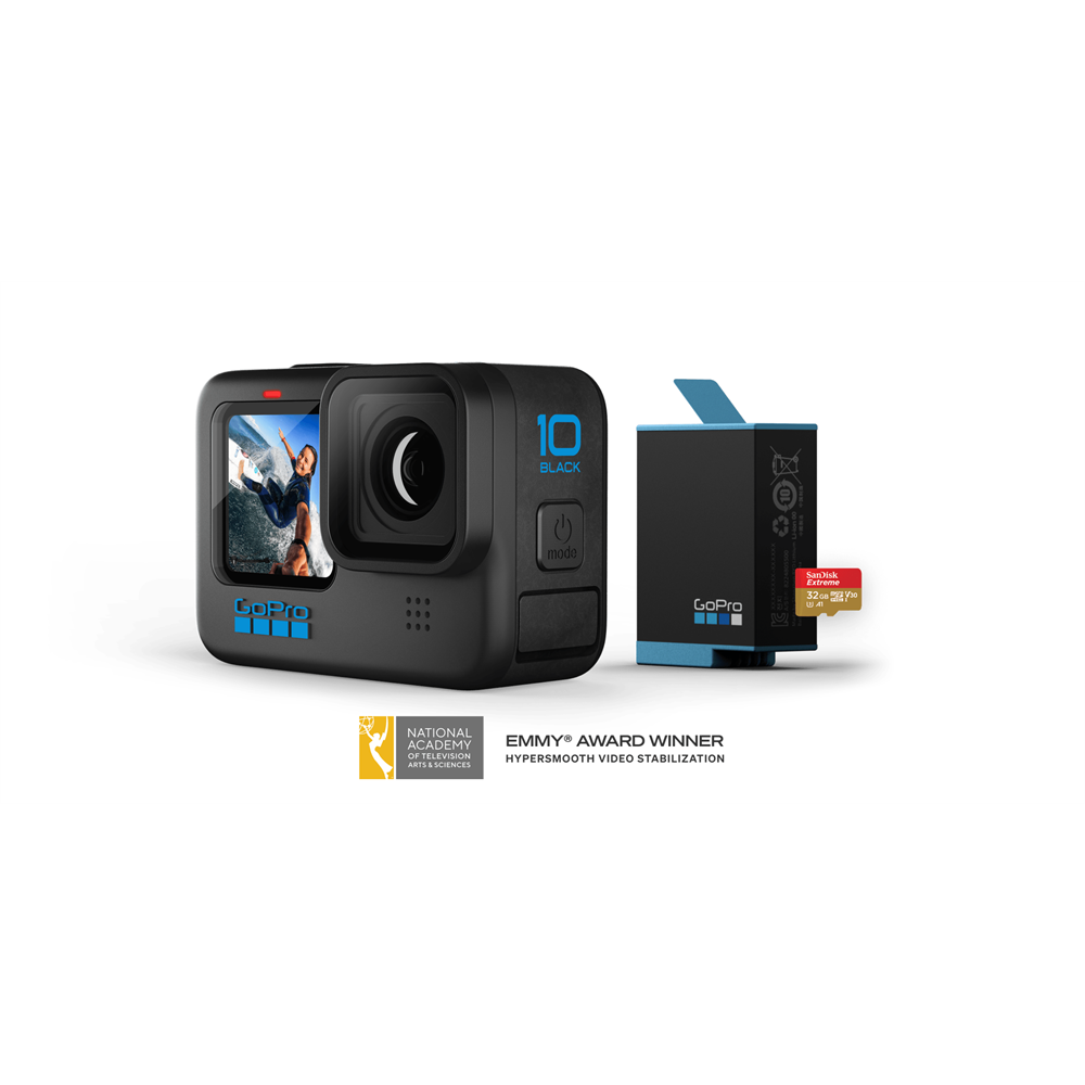 GoPro Hero 10 Black 101CN (GP2 processor, 5.3K60 + 4K120 felbontás, HyperSmooth 4.0, vízálló