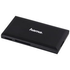 HAMA 181018, USB 3.0 SUPERSPEED "SLIM" MULTI KÁRTYAOLVASÓ, FEKETE