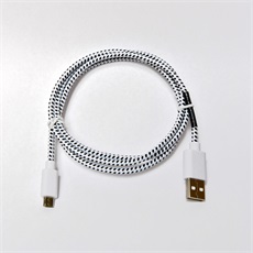 HAMA 20075, ADATKÁBEL MICRO USB, SZÖVET 1M, FEHÉR
