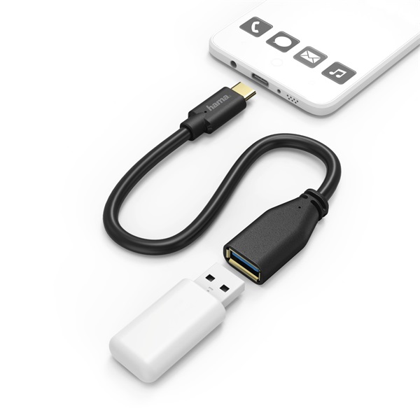 HAMA 201605 FIC E3 USB TYPE-C OTG ADAPTER, 0,15M