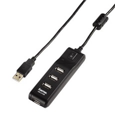HAMA 54590, USB 2.0 HUB (4 DB USB PORT) , fekete