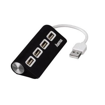 HAMA 12177, USB 2.0 HUB (4 DB USB PORT), fekete