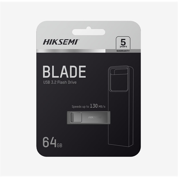 HIKSEMI Pendrive 64GB E301 U3 "Blade" USB 3.2, Szürke (HIKVISION)