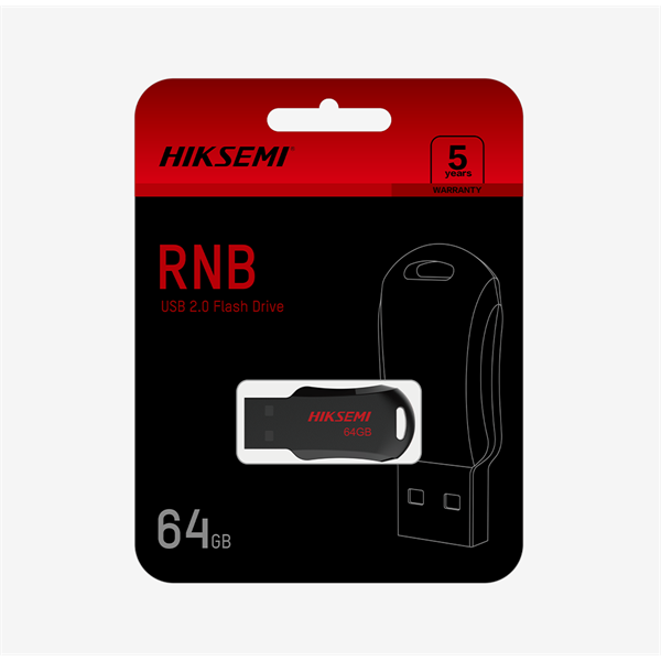 HIKSEMI Pendrive 64GB M200R "RNB" USB 2.0, Fekete (HIKVISION)