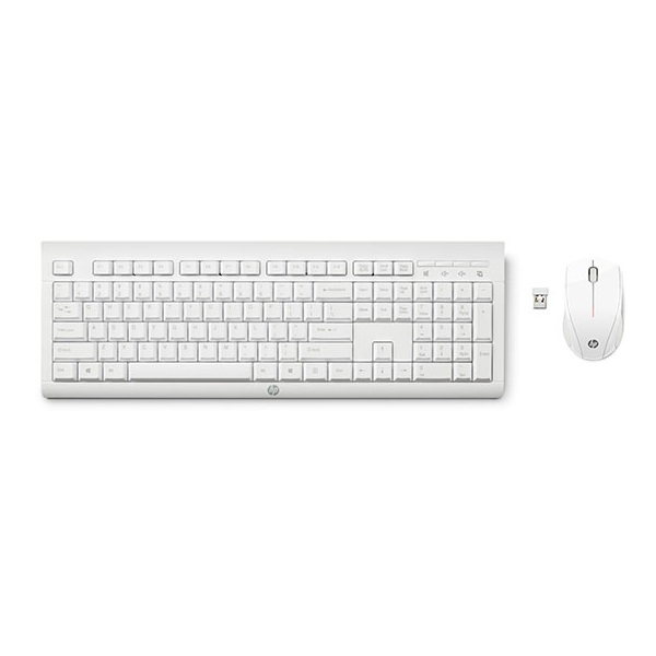 HP Vezeték nélküli Billentyűzet + Egér C2710, fehér