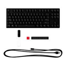 HP HYPERX vezetékes mechanikus gaming billentyűzet Alloy Origins Core PBT türkiz switch - amerikai lokalizáció