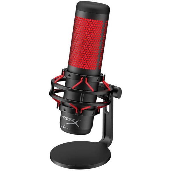 HP HYPERX Vezetékes Mikrofon QuadCast - Black Red LED