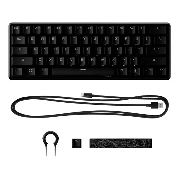 HP HYPERX Vezetékes Billentyűzet Alloy Origins 60 RGB Aqua  - Mechanical Gaming Keyboard US