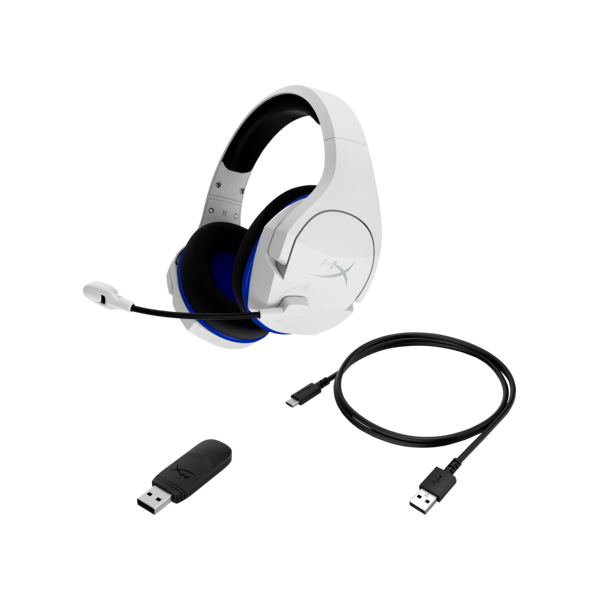 HP HYPERX vezeték nélküli gaming fejhallgató Cloud Stinger Core PS4/PS5 - fehér/kék