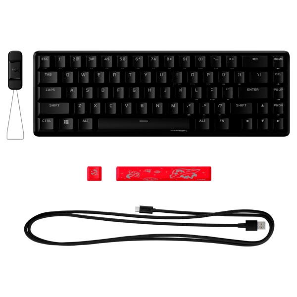 HP HYPERX Vezetékes Billentyűzet Alloy Origins 65 RGB Red - Mechanical Gaming Keyboard US