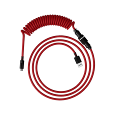 HP HyperX USB-C spirálkábel - vörös/fekete