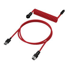 HP HyperX USB-C spirálkábel - vörös/fekete