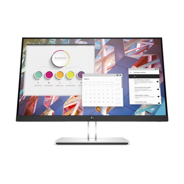 HP LED Monitor 23.8" EliteDisplay E24 G4, 1920x1080, 16:9, 1000:1, 250 cd, 5ms, VGA, HDMI, DisplayPort, fekete