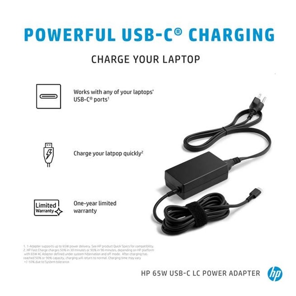 HP NB HP 65W intelligens hálózati adapter USB-C