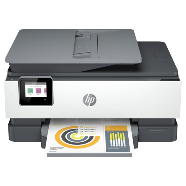 HP Tintasugaras MFP NY/M/S/F Officejet 8022E e-AiO, USB/Háló/WLAN A4 20lap/perc FF(ISO), 1200x1200 dpi, Síkágyas, ADF