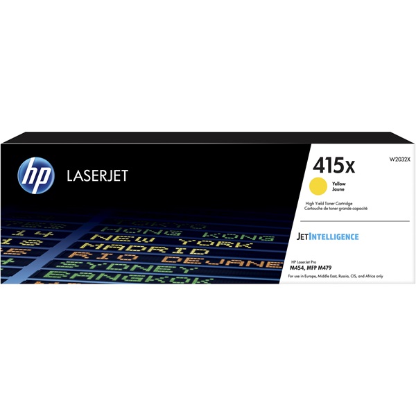 HP Toner (415X) W2032X sárga 6000/oldal M454/M479