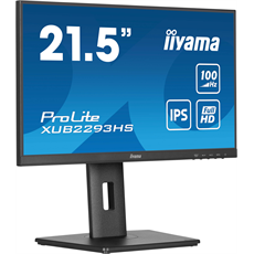 IIYAMA ProLite monitor, IPS, 21.5", 1920x1080, 16:9, 300 cd/m˛, 1ms, 1000:1, HDMI/DisplayPort/VGA,