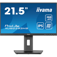 IIYAMA ProLite monitor, IPS, 21.5", 1920x1080, 16:9, 300 cd/m˛, 1ms, 1000:1, HDMI/DisplayPort/VGA,