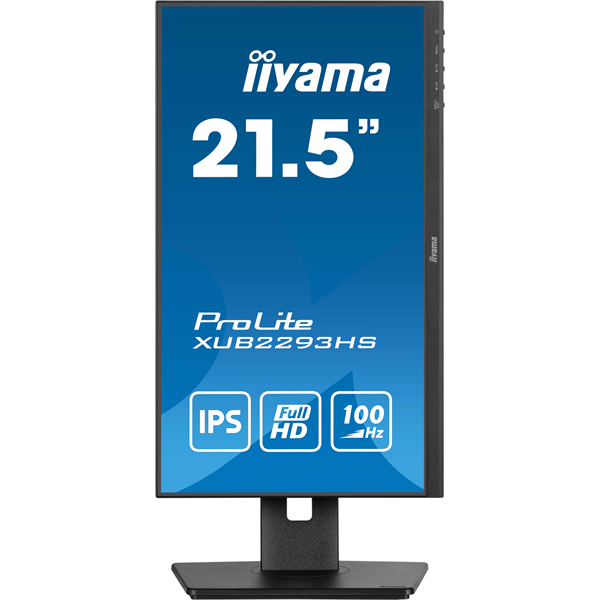IIYAMA ProLite monitor, IPS, 21.5", 1920x1080, 16:9, 300 cd/m˛, 1ms, 1000:1, HDMI/DisplayPort/VGA,
