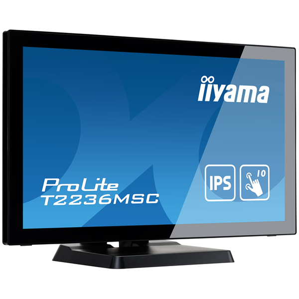 IIYAMA touch IPS monitor 21.5" T2236MSC-B3, 1920x1080, 16:9, 250cd/m2, 5ms, VGA/HDMI/DP,  hangszóró