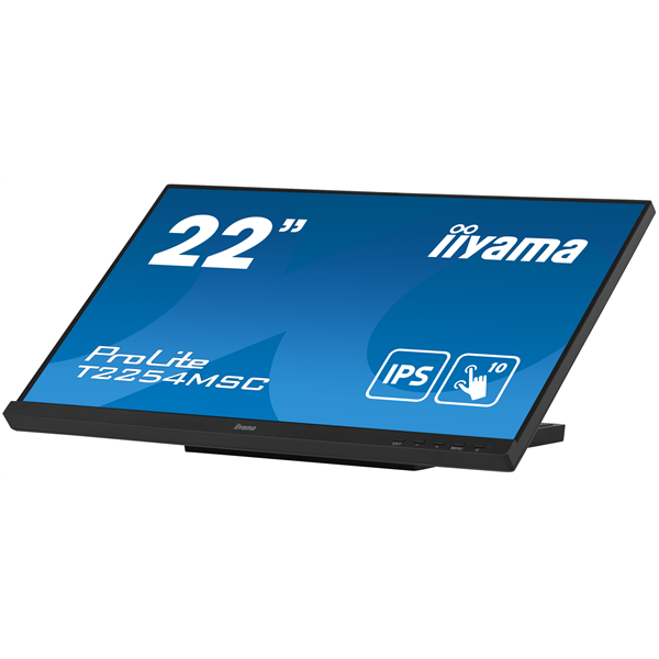 IIYAMA touch IPS monitor 21.5" T2254MSC-B1AG, 1920x1080, 16:9, 250cd/m2, 4ms, HDMI/DP/HDCP, hangszóró