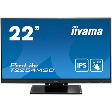 IIYAMA touch IPS monitor 21.5" T2254MSC-B1AG, 1920x1080, 16:9, 250cd/m2, 4ms, HDMI/DP/HDCP, hangszóró