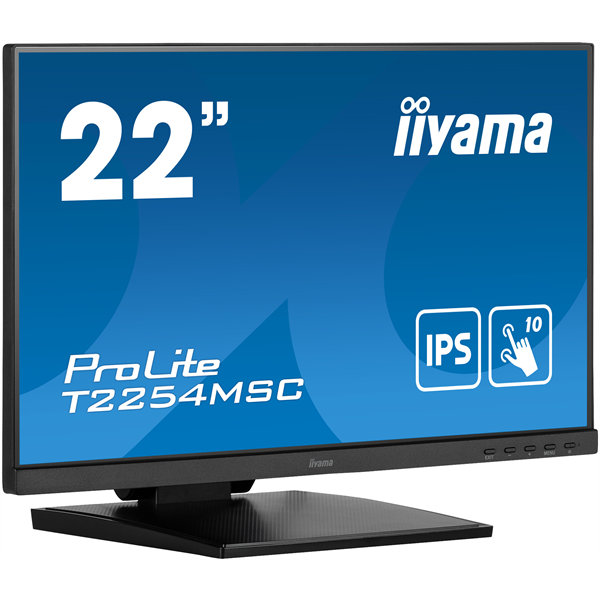 IIYAMA touch IPS monitor 21.5" T2254MSC-B1AG, 1920x1080, 16:9, 250cd/m2, 4ms, HDMI/DP/HDCP, hangszóró