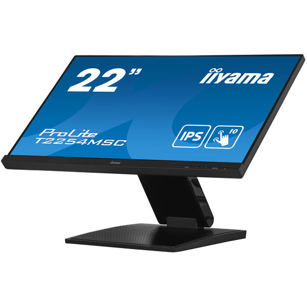 IIYAMA touch IPS monitor 21.5" T2254MSC-B1AG, 1920x1080, 16:9, 250cd/m2, 4ms, HDMI/DP/HDCP, hangszóró