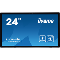 IIYAMA touch IPS monitor 23.8" T2455MSC-B1, 1920x1080, 16:9, 350cd/m2, 5ms, HDMI/DP/2xUSB, hangszóró, webkamera