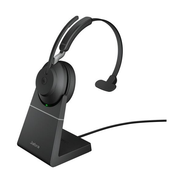 JABRA Fejhallgató - Evolve2 65 MS Mono Bluetooth Vezeték Nélküli, Mikrofon + Töltő állomás