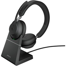 JABRA Fejhallgató - Evolve2 65 MS Teams Stereo Bluetooth Vezeték Nélküli, Mikrofon + Töltő állomás
