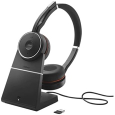 JABRA Fejhallgató - Evolve 75 SE MS Stereo Bluetooth Vezeték Nélküli, Mikrofon + Tartó állvány
