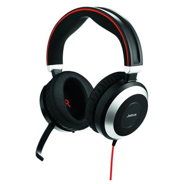 JABRA Fejhallgató - Evolve 80 MS Stereo Vezeték Nélküli/USB Adapter, Mikrofon