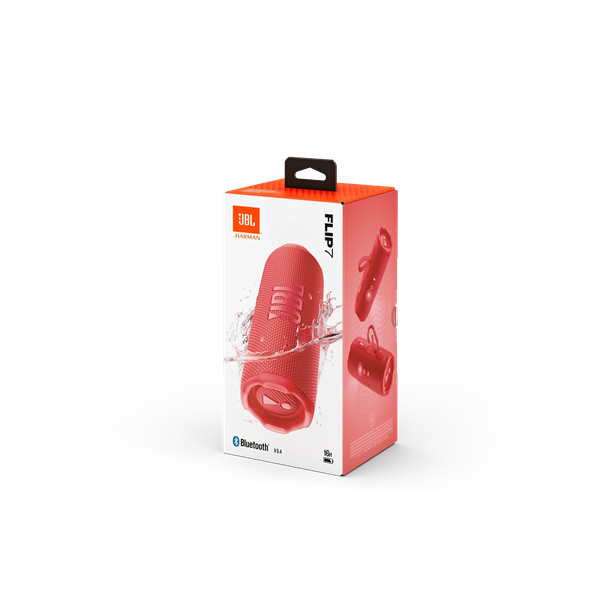 JBL FLIP 7 RED BT hangszóró, Piros (Hordozható, vízálló)
