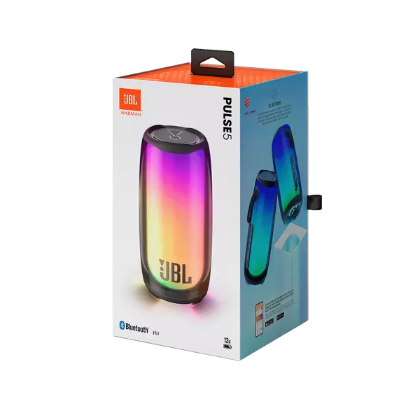 JBL Pulse 5 (Vízálló, Bluetooth hangszóró), Fekete