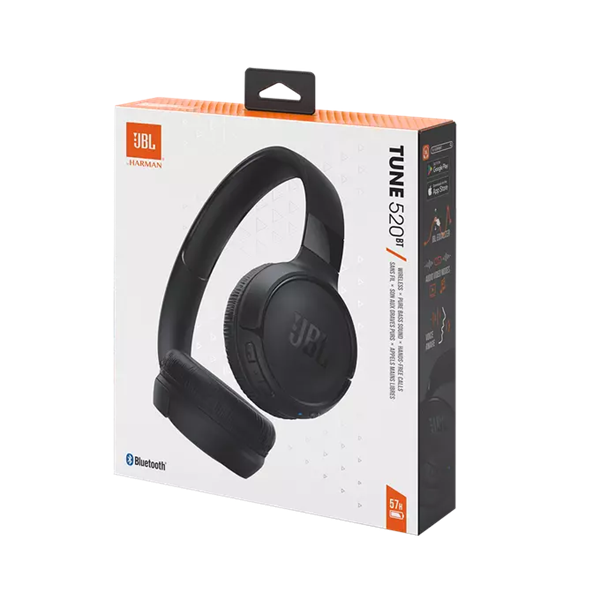 JBL Tune 520BT (vezeték nélküli fejhallgató), Fekete